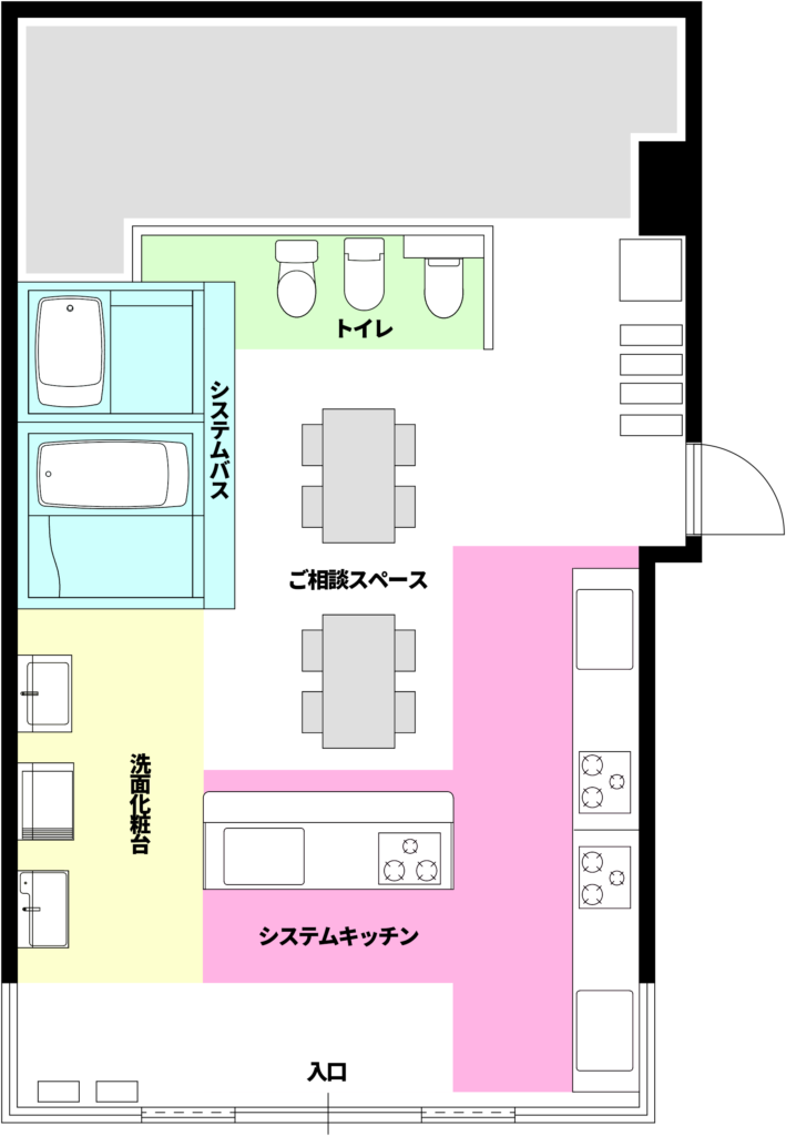 京阪ホーム寝屋川ショールーム平面図